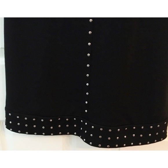 MICHAEL Michael Kors Black Silver Studded Sleeveless Women's Midi Dress NWT - Picture 7 of 14